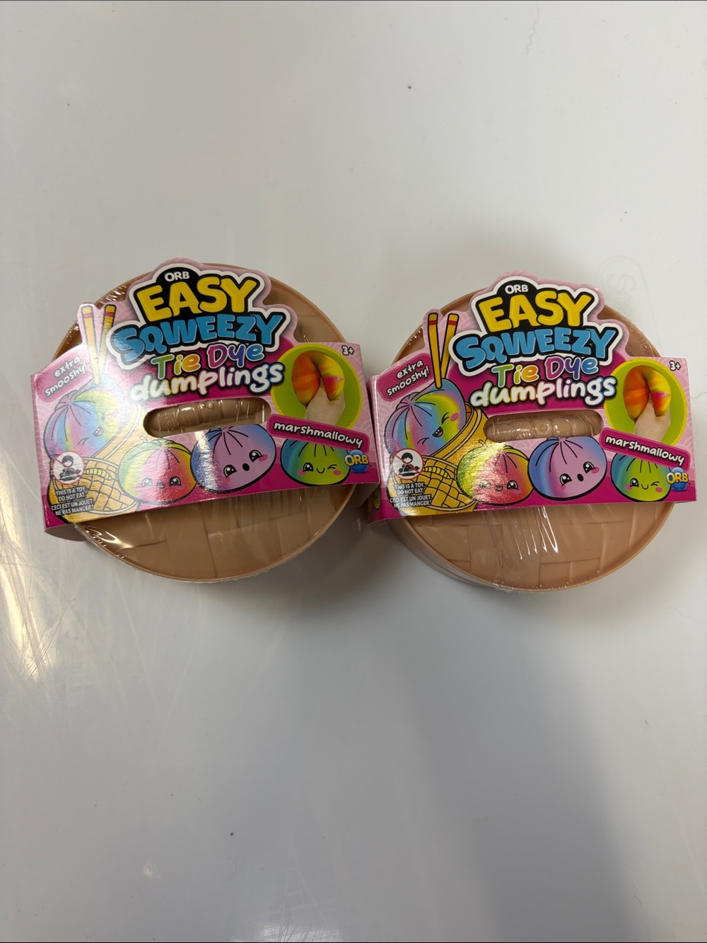 ORB EASY SQUEEZY TIE DYE DUMPLINGS MARSHMALLOW SQUISHY TOY NWT